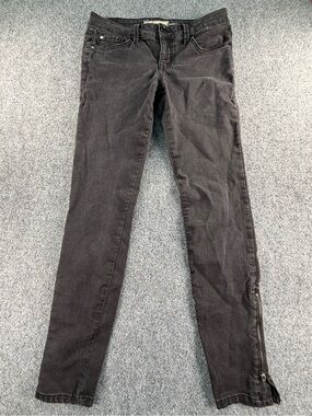 Level 99 Black Skinny Jeans with Ankle Zip Detail